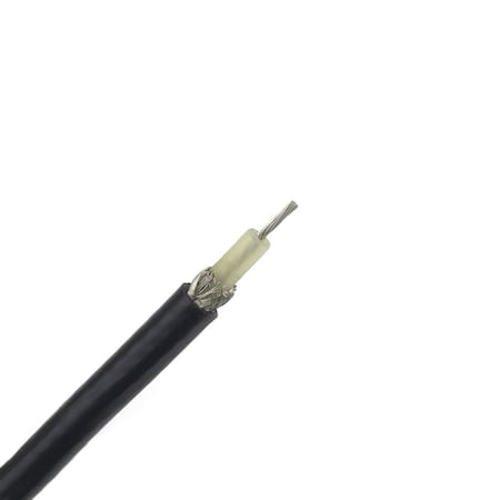Remington Industries RG-58C/U Coaxial Cbl, Sngl-Shielded, 0.195" Dia Coax w/Blk PVC Jckt (Non-Contaminating), 1FT Lngth RG-58C-1